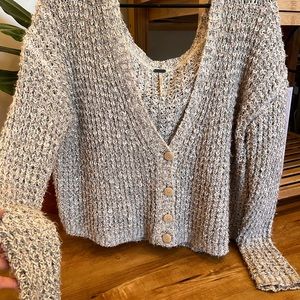 Free People Off-the-Shoulder Knit Sweater/Cardigan